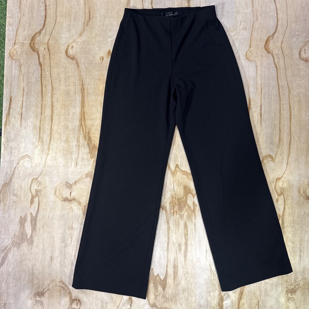 White House Black Market Wide Leg‎ Size 6pullnon Dress Pant Flat Front Stretch